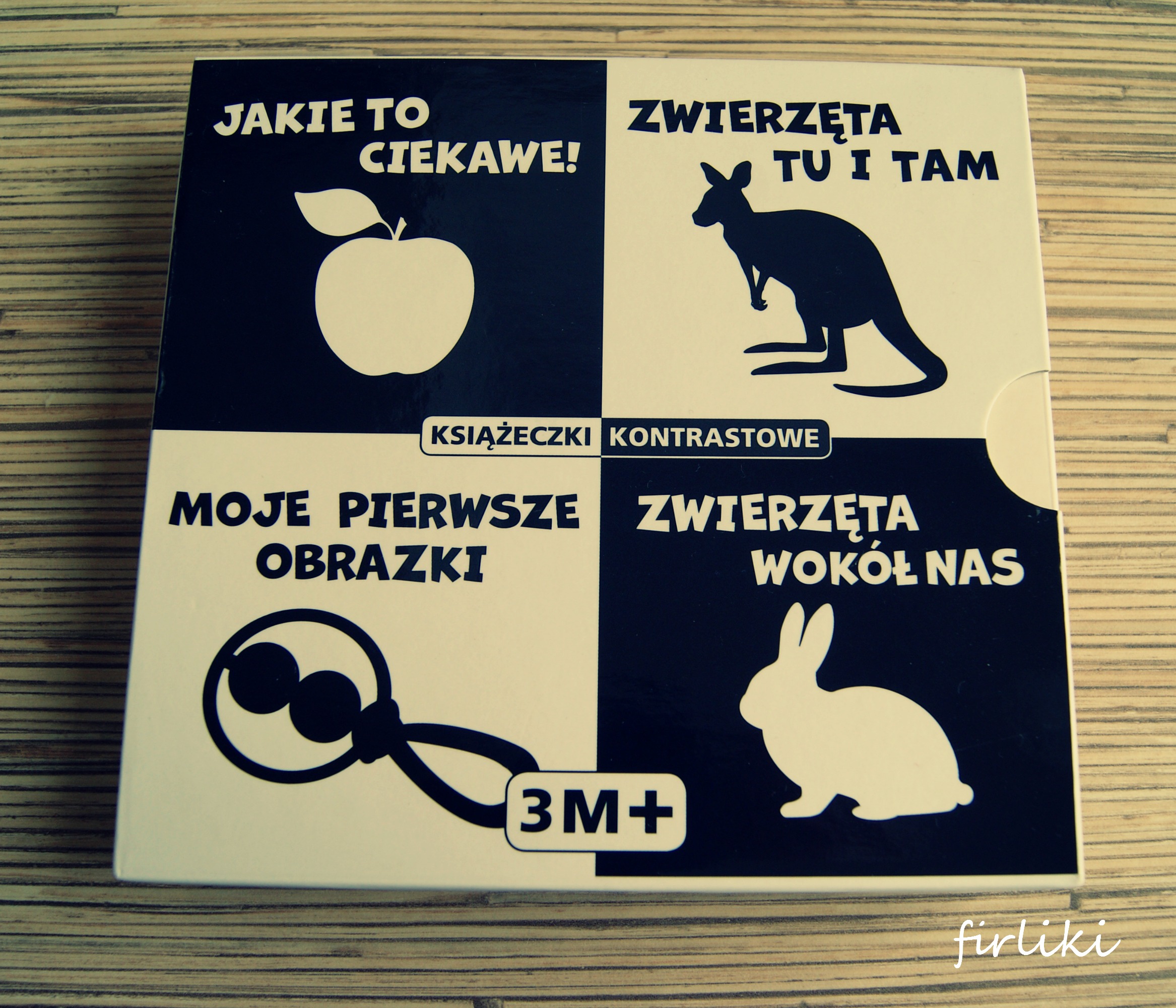 Pierwsze książki dla niemowlaków, czyli książeczki kontrastowe.